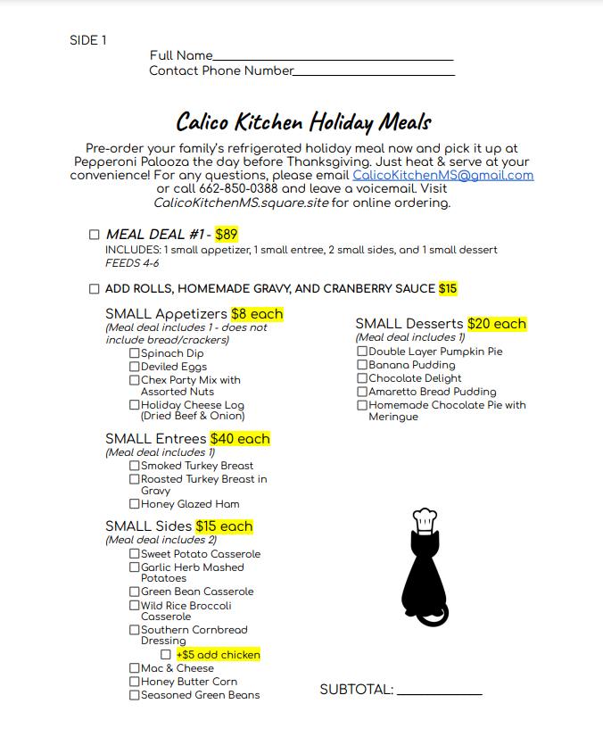 Calico Kitchen Menu