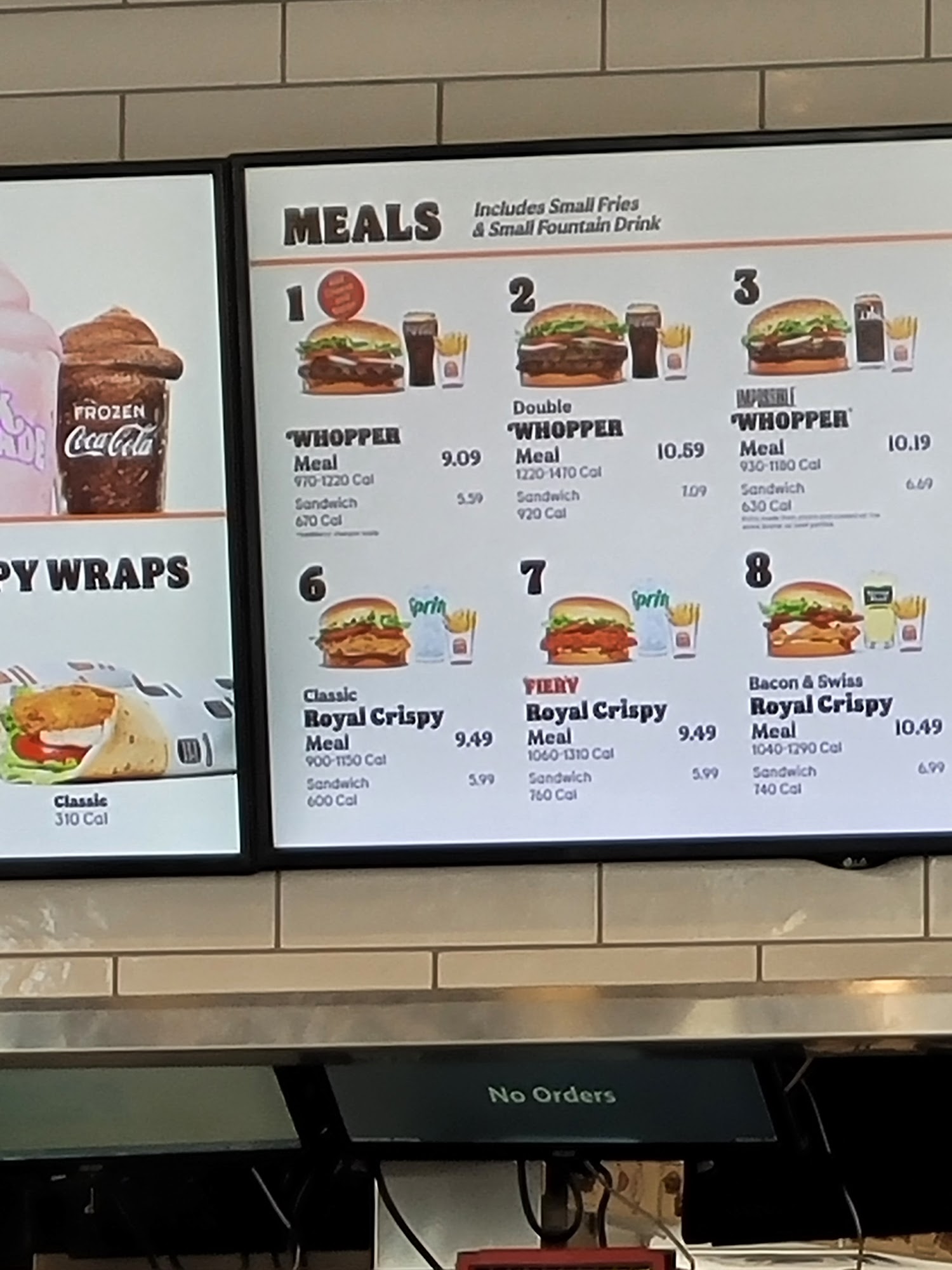 Burger King Menu