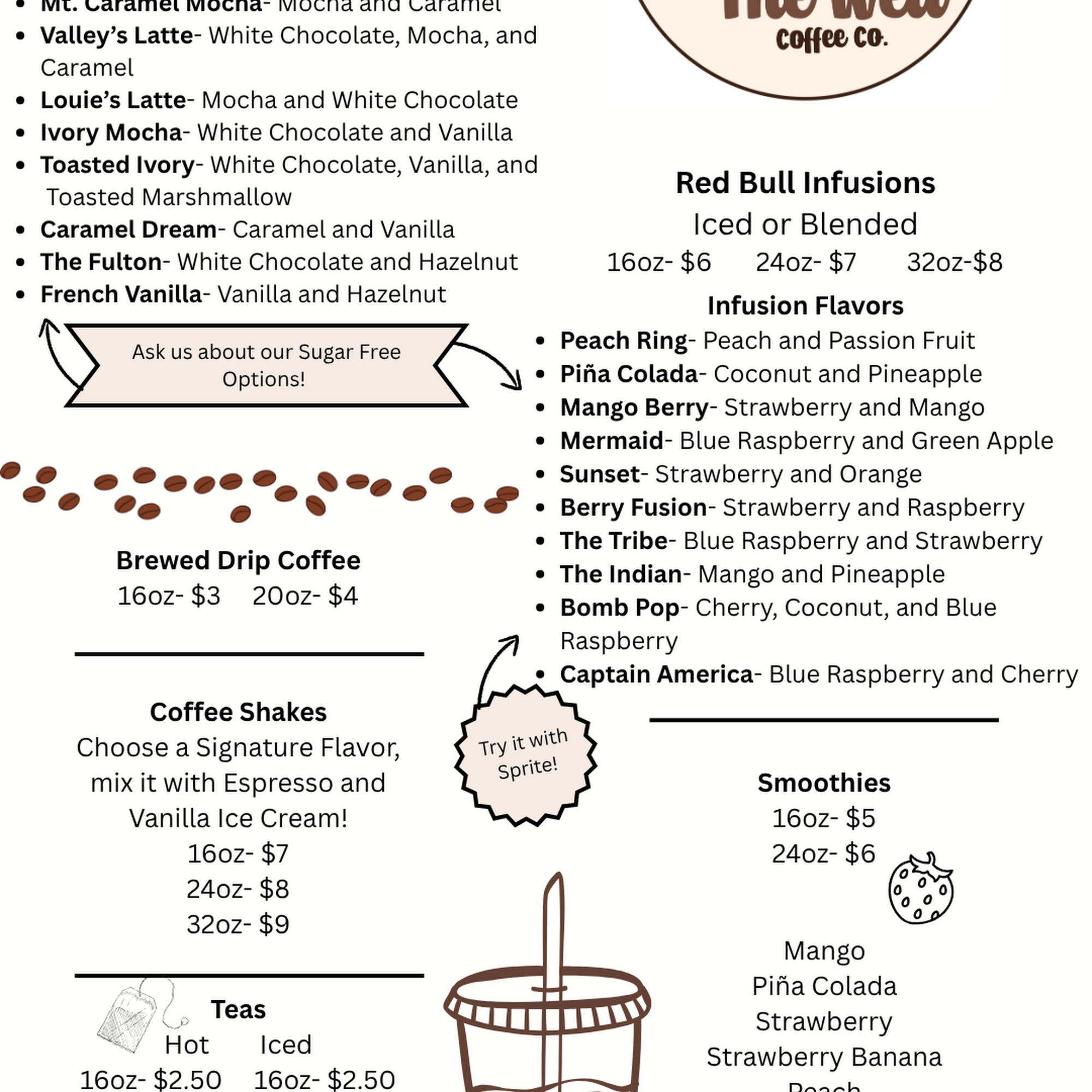 THE WELL COFFEE COMPANY Menu