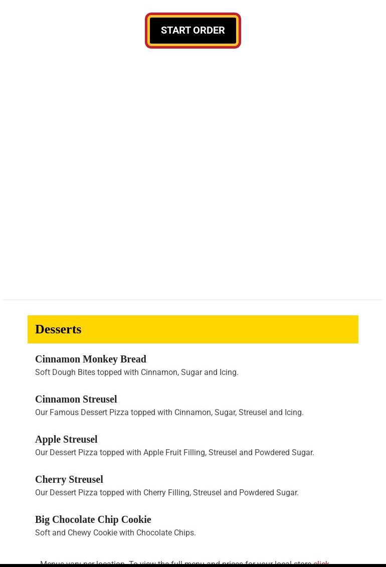 Godfather's Pizza Express Menu