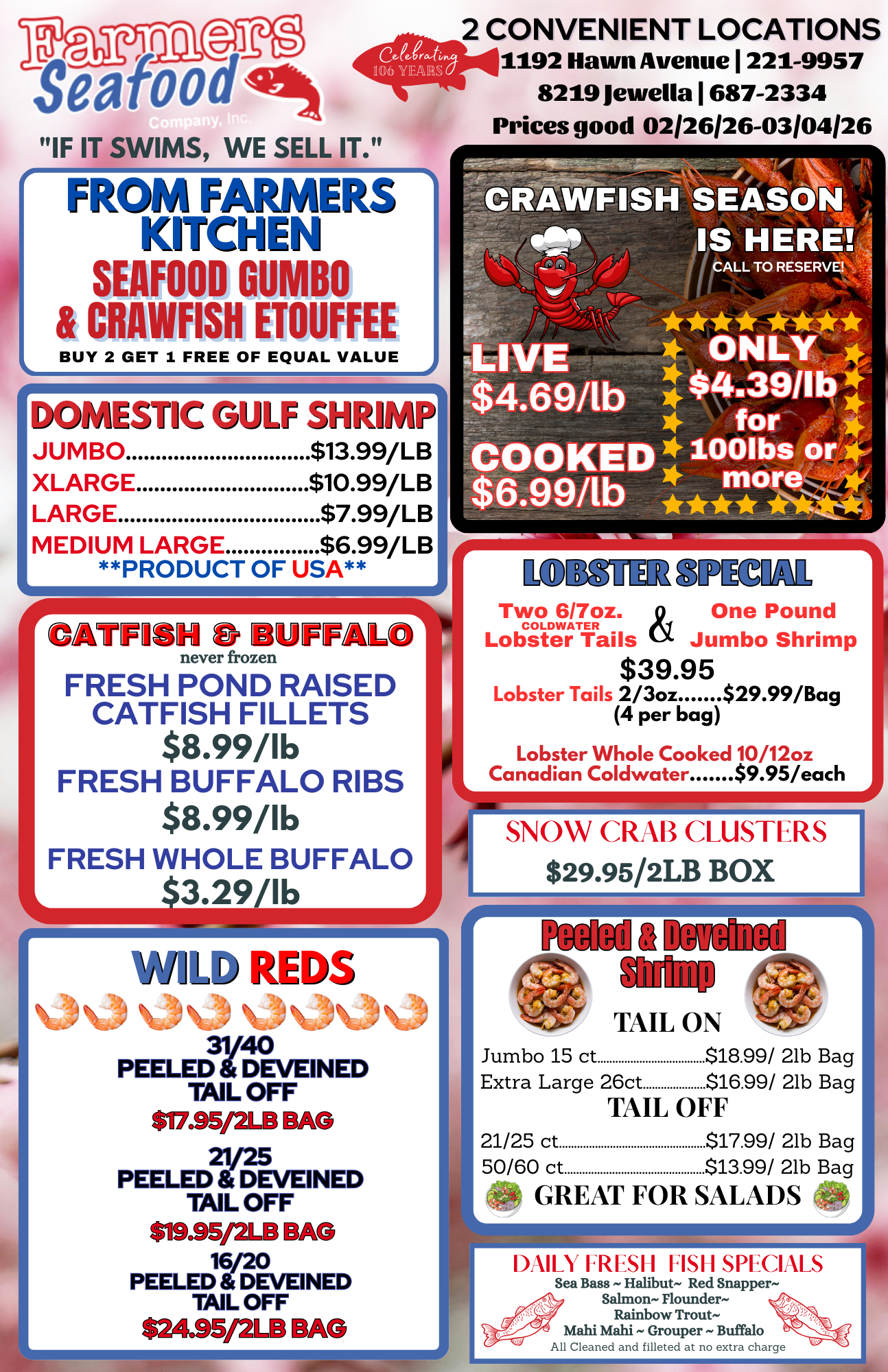 Farmers Seafood Co Menu