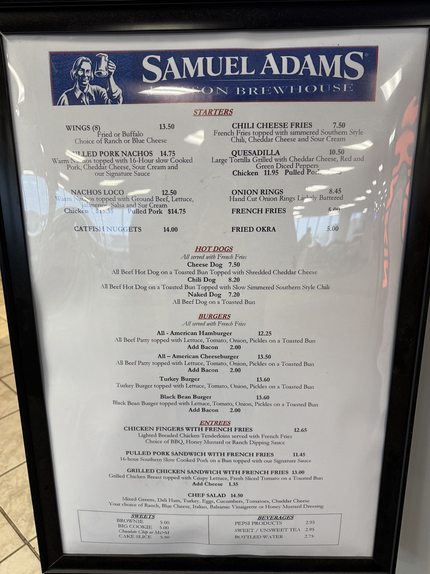 Capital City Tavern Menu