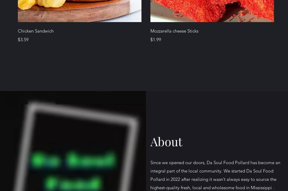 Da Soul Food Pollard Menu