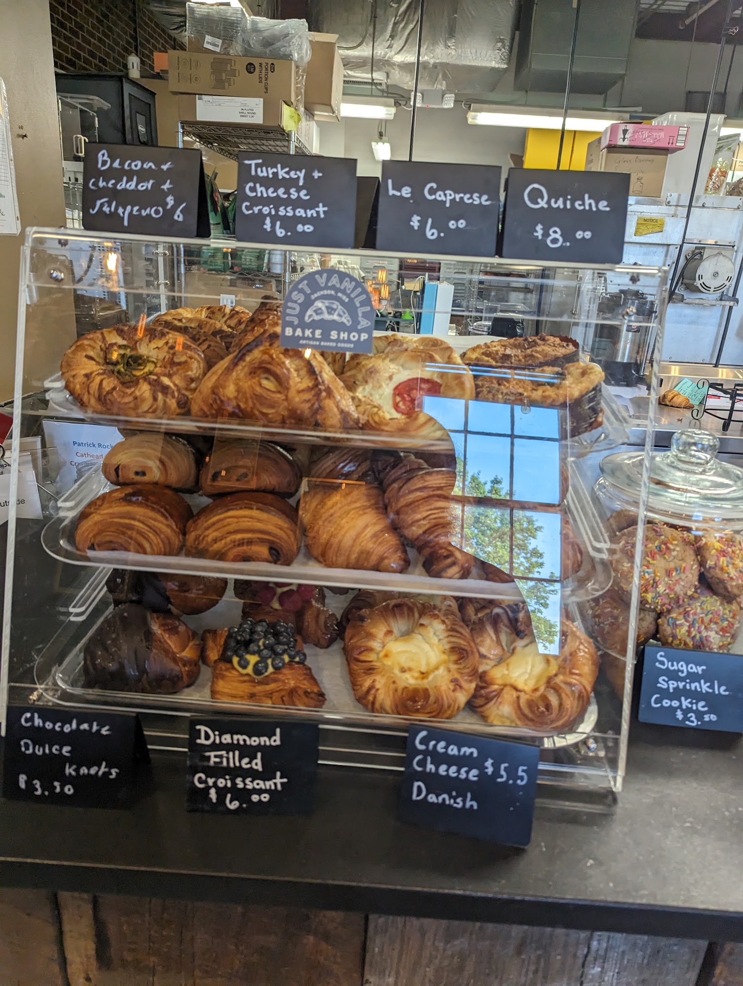 Just Vanilla Bake Shop Menu