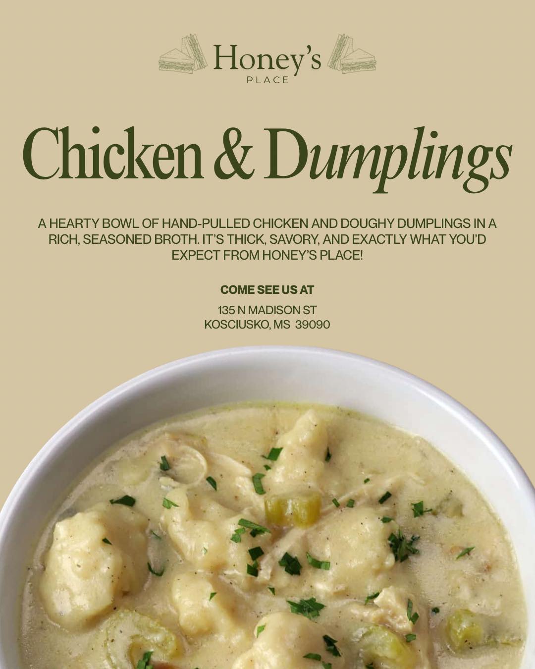 Honey’s Place Menu