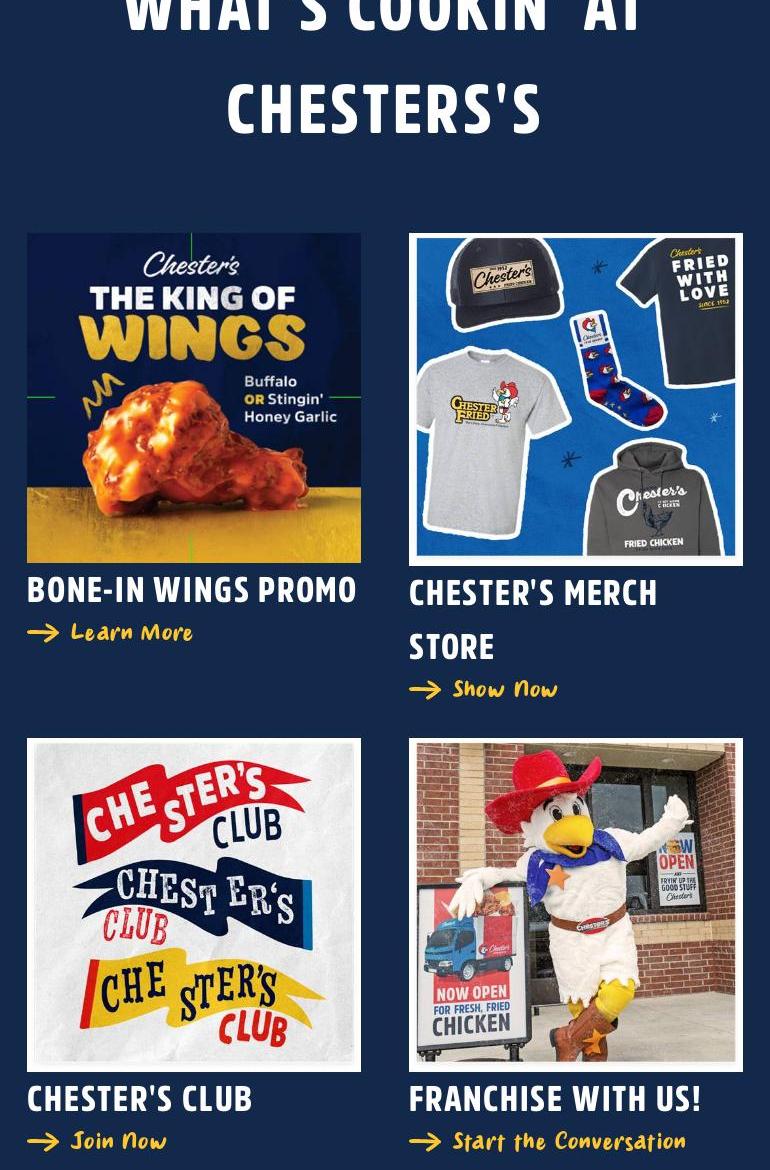 Chester's Chicken Menu