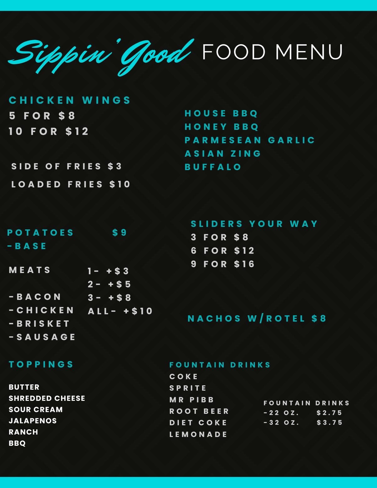Sippin’ Good Menu