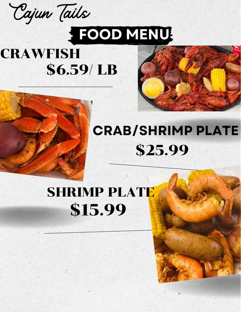 Cajun Tails Menu