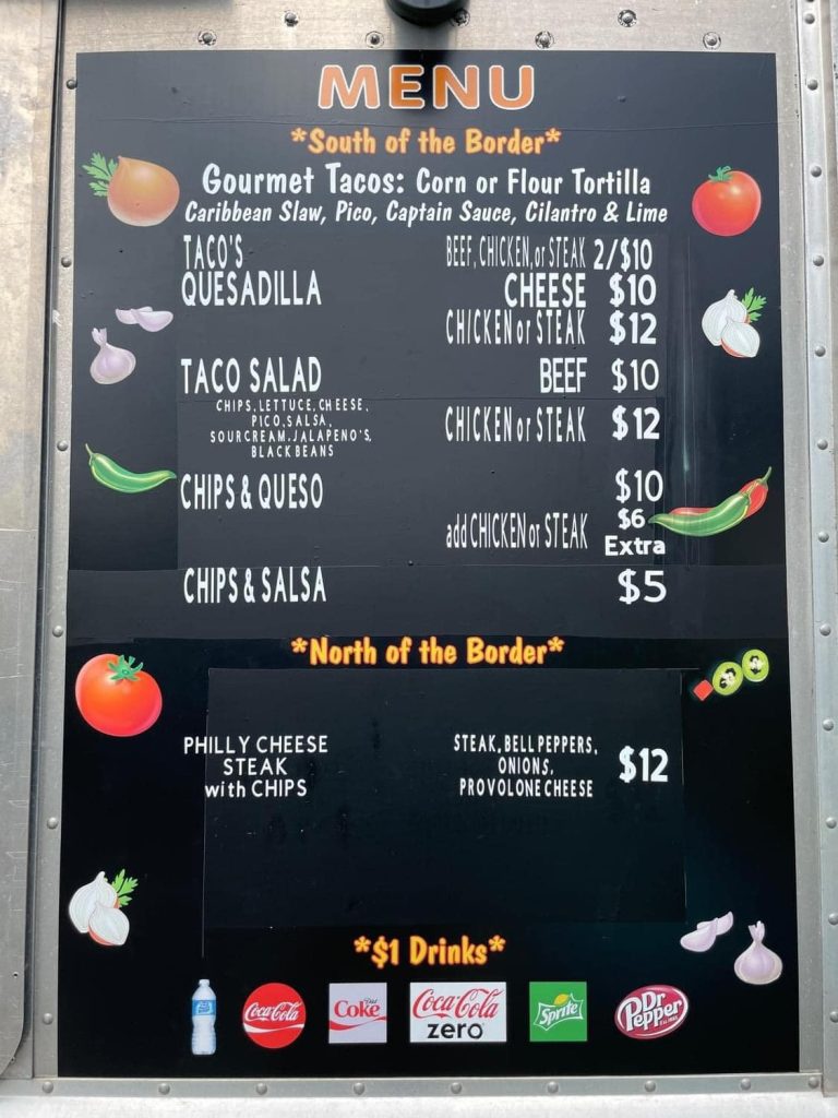 Cajun Tails Menu