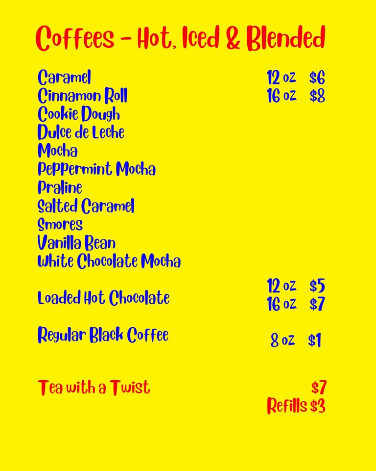 Little Red SnowCone House Menu