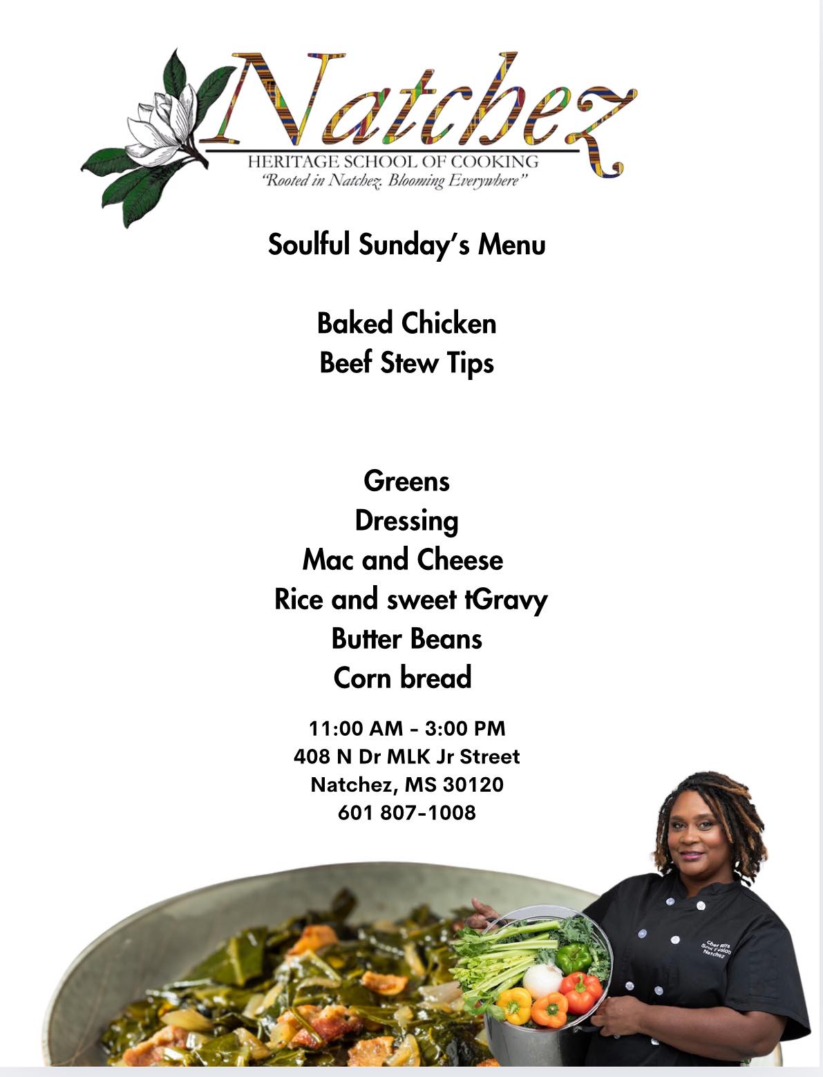 Soul Fusion Natchez Menu