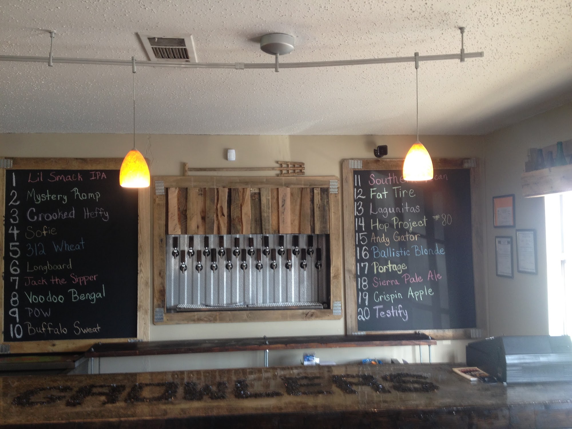 Hops and Growlers Menu