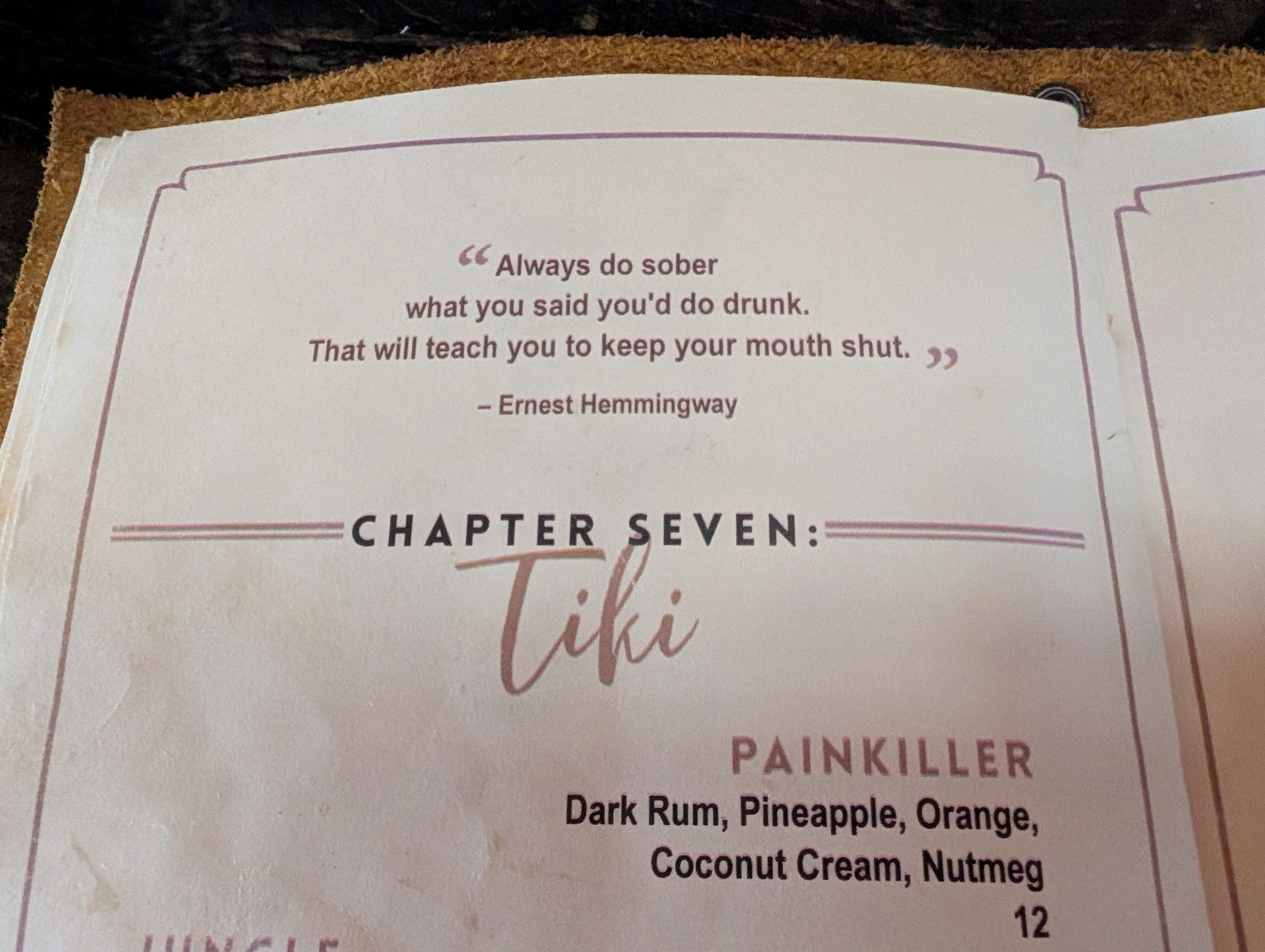 Eleven XI Cocktail Lounge Menu