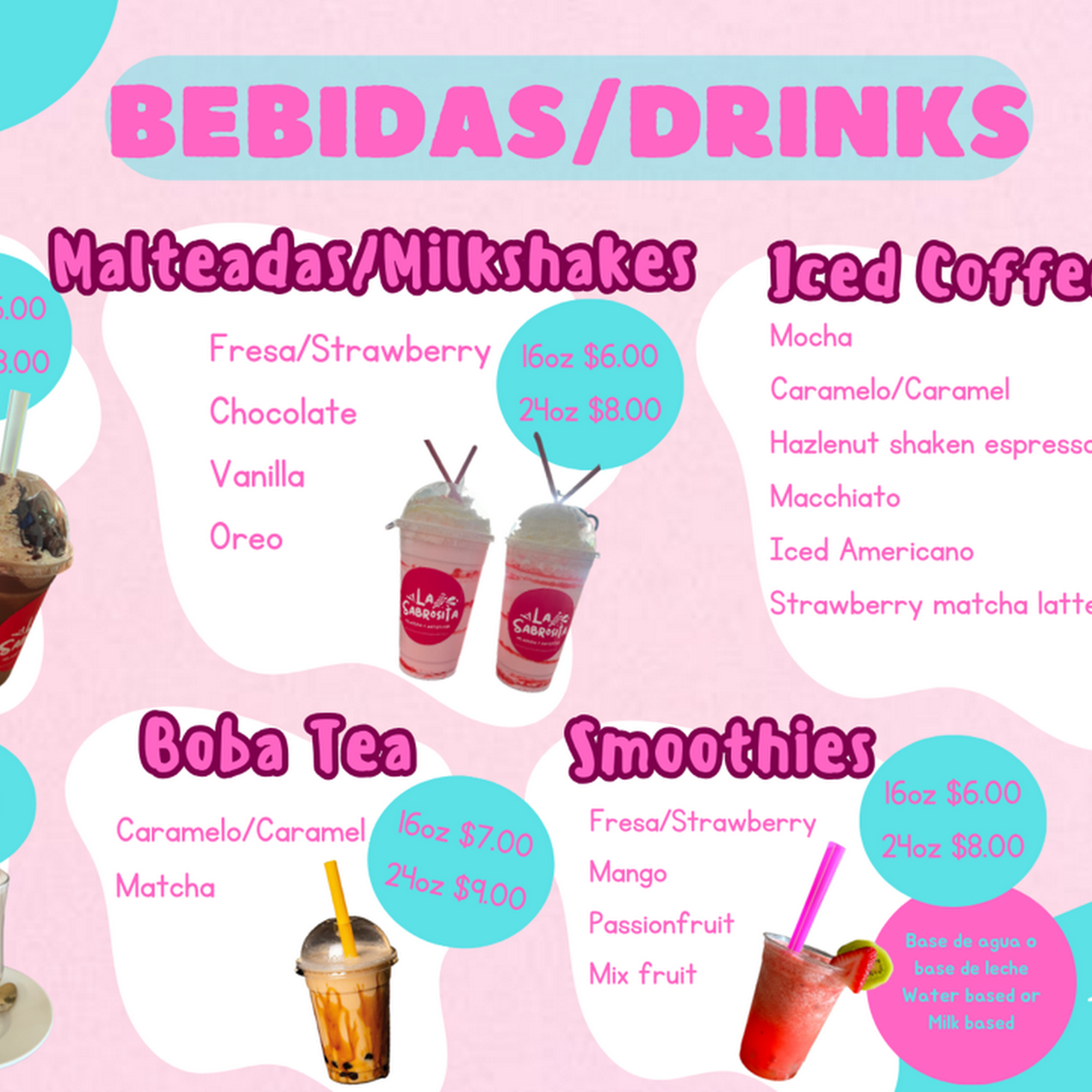 La Sabrosita Paleteria Menu