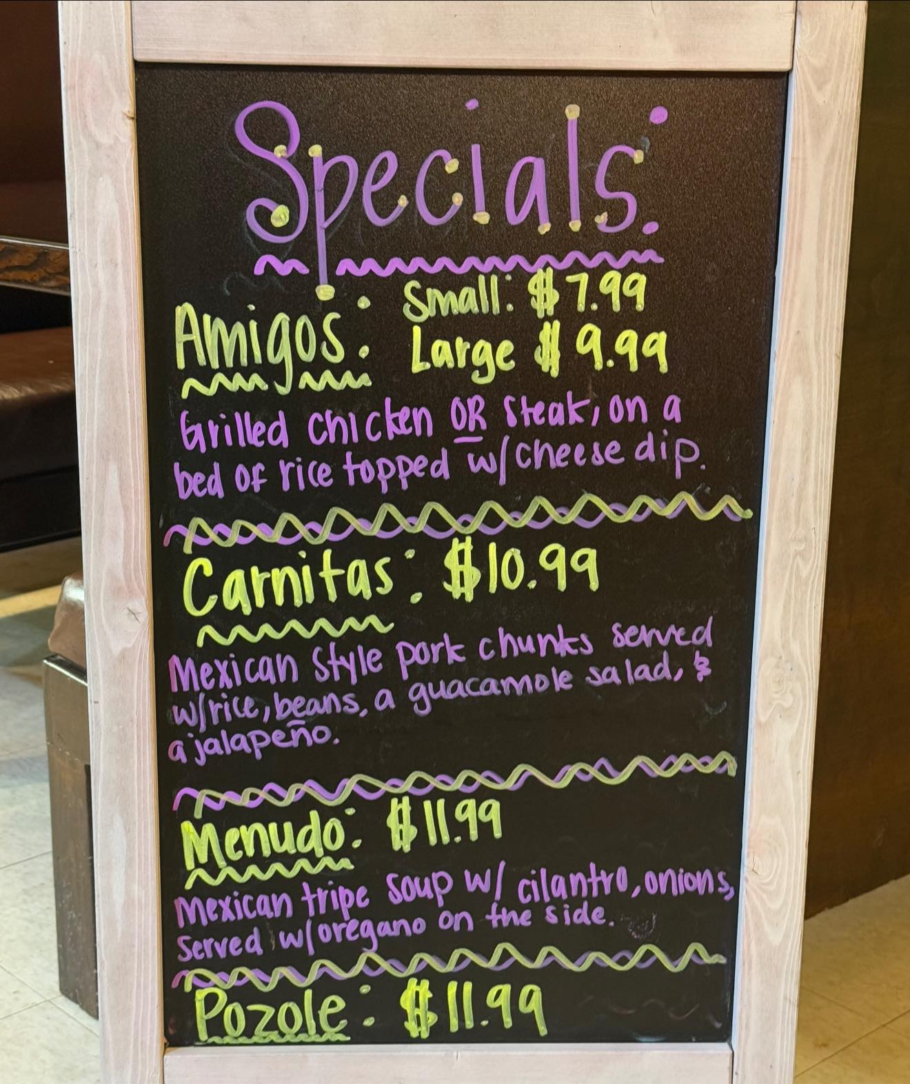 El Nopalito Menu
