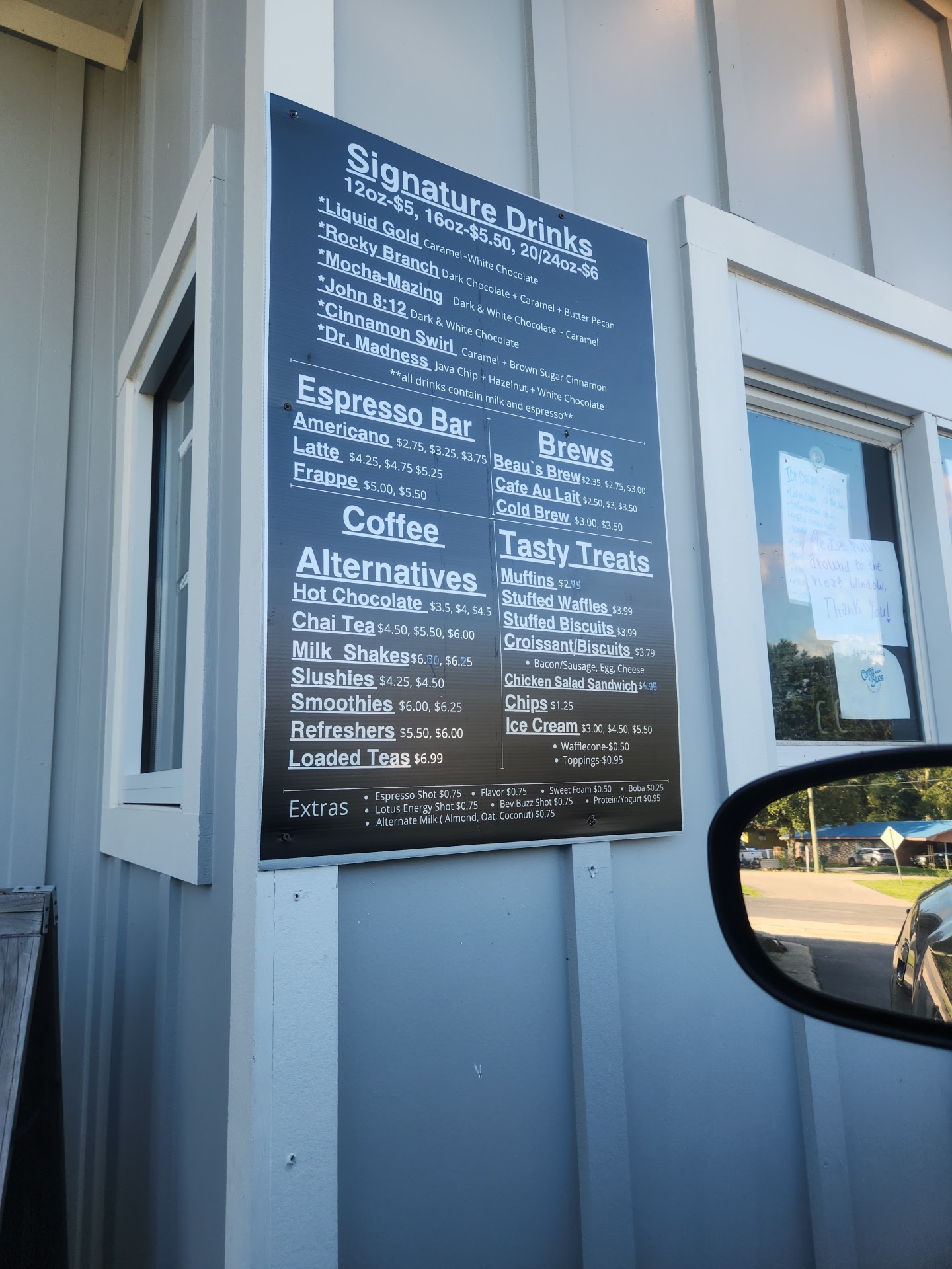 Daily Dose Coffee Shop Menu