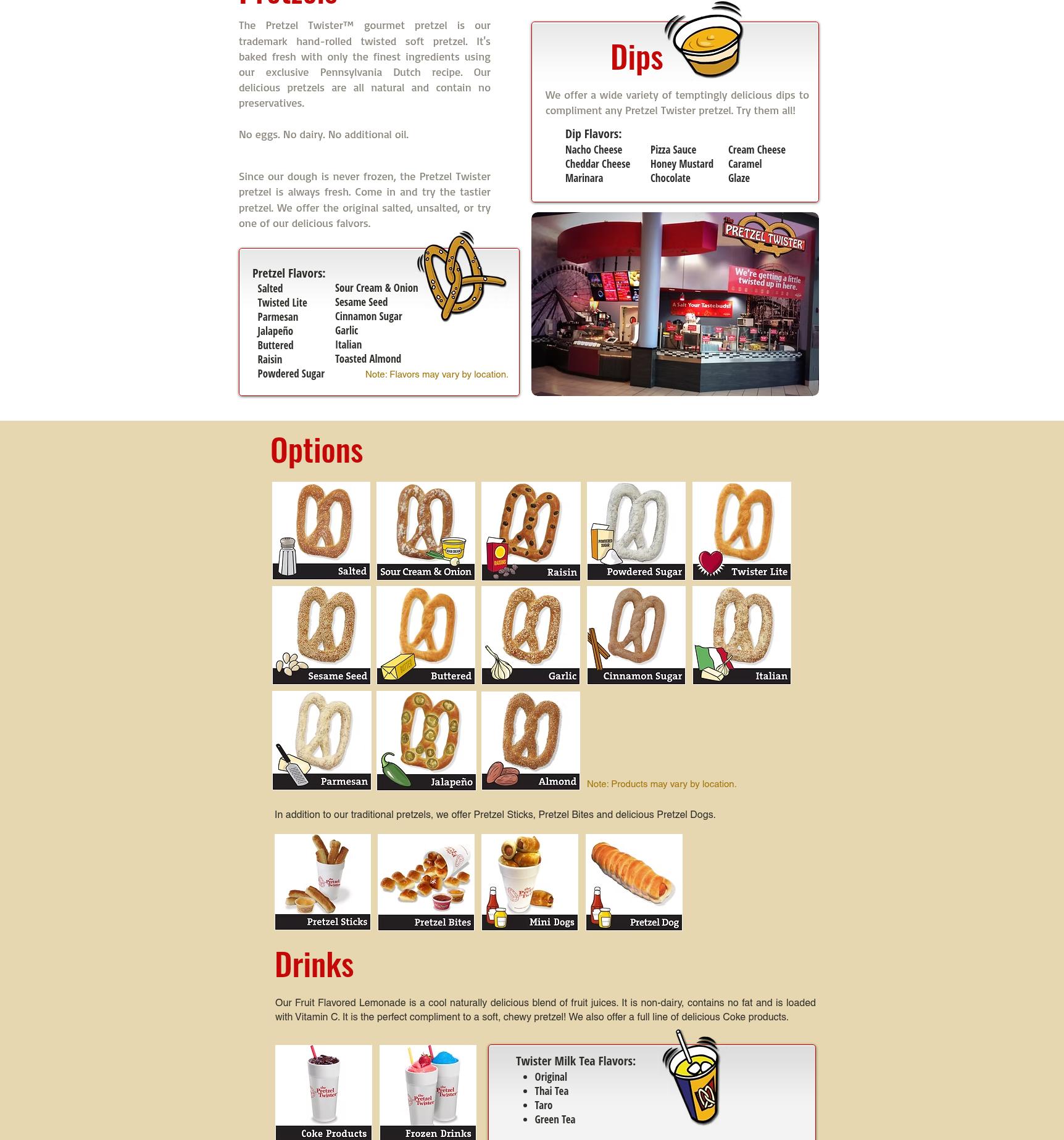 Pretzel Twister Menu