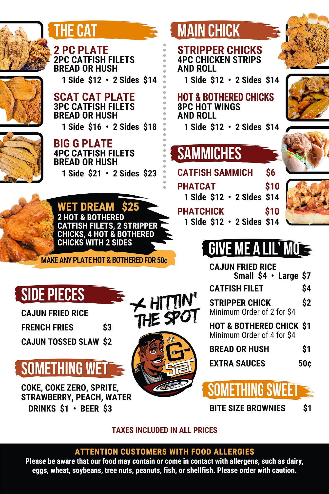 The G Spot Taste Menu