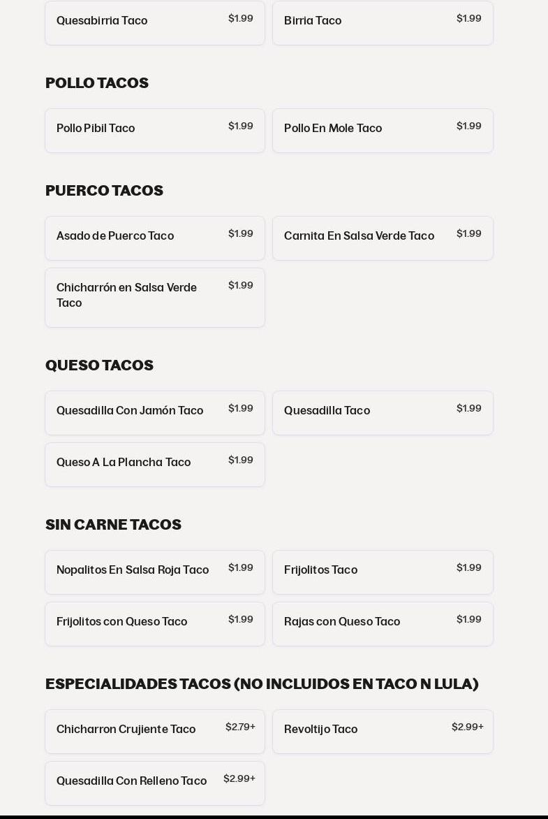 Gorditas Doña Tota Menu