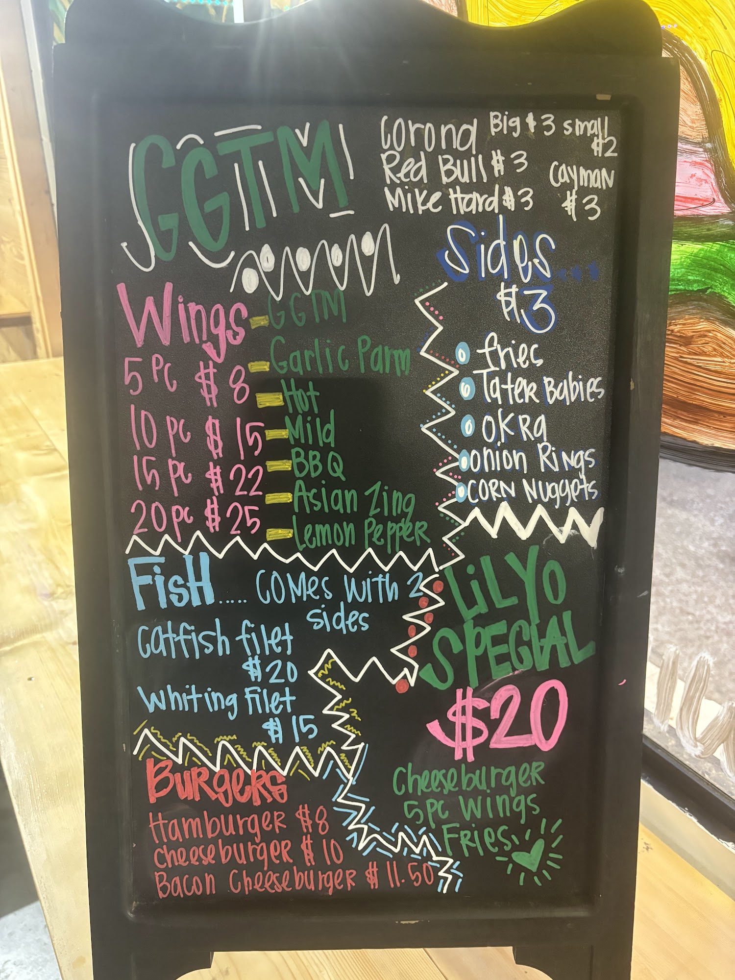 GGTM Takeover Wings,Fish,Burgers &More Menu