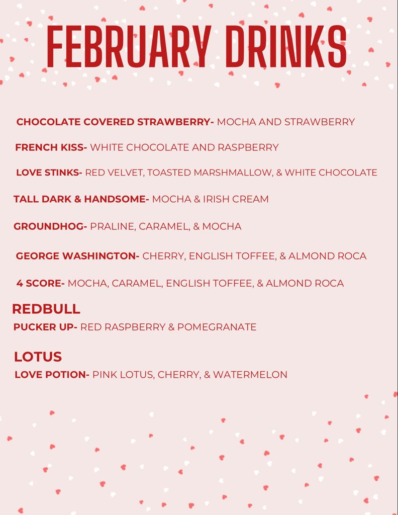Backroads Brew Menu