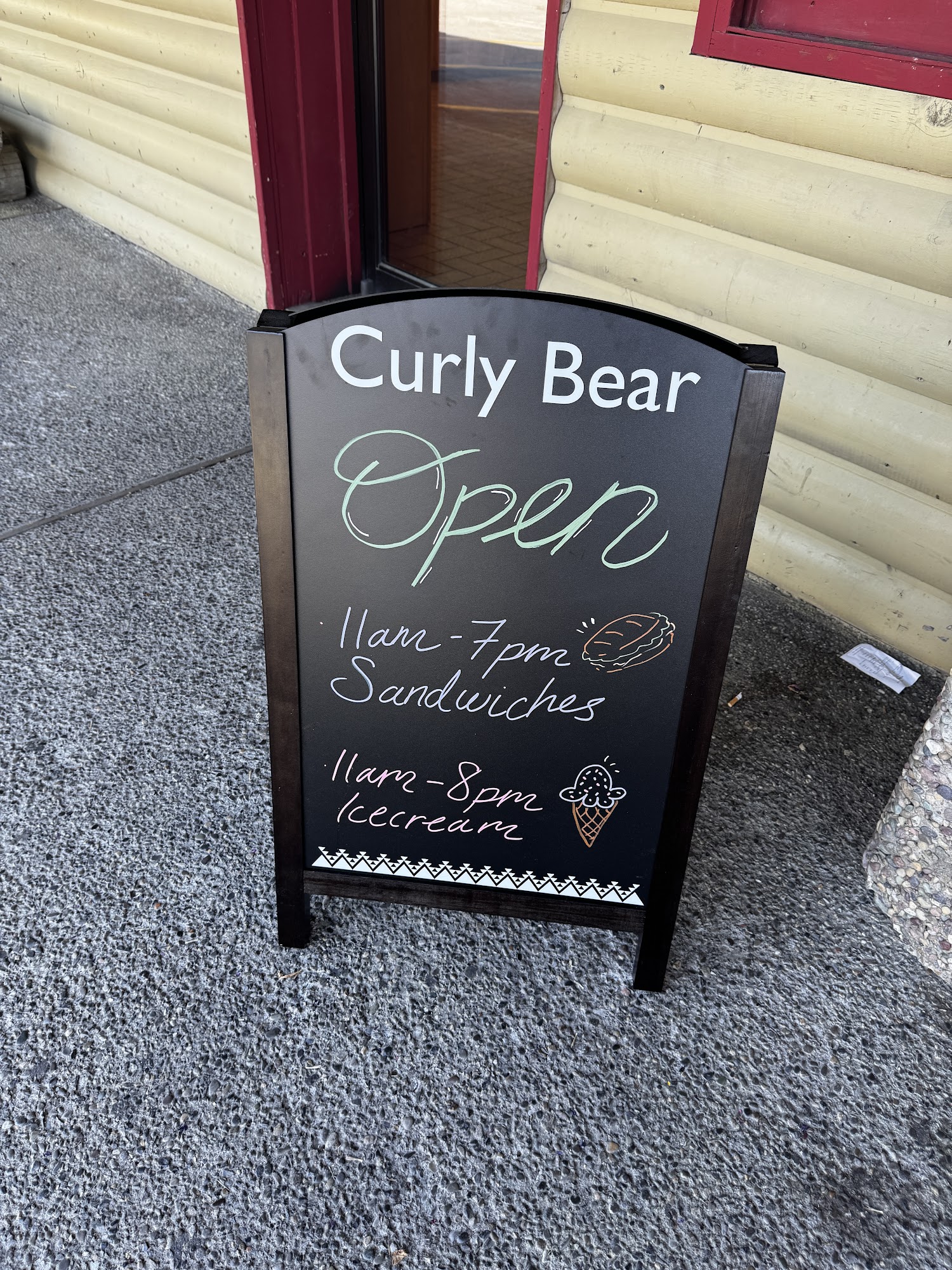 Curly Bear Cafe Menu