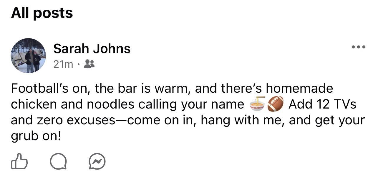 J R's Lounge & Casino Menu