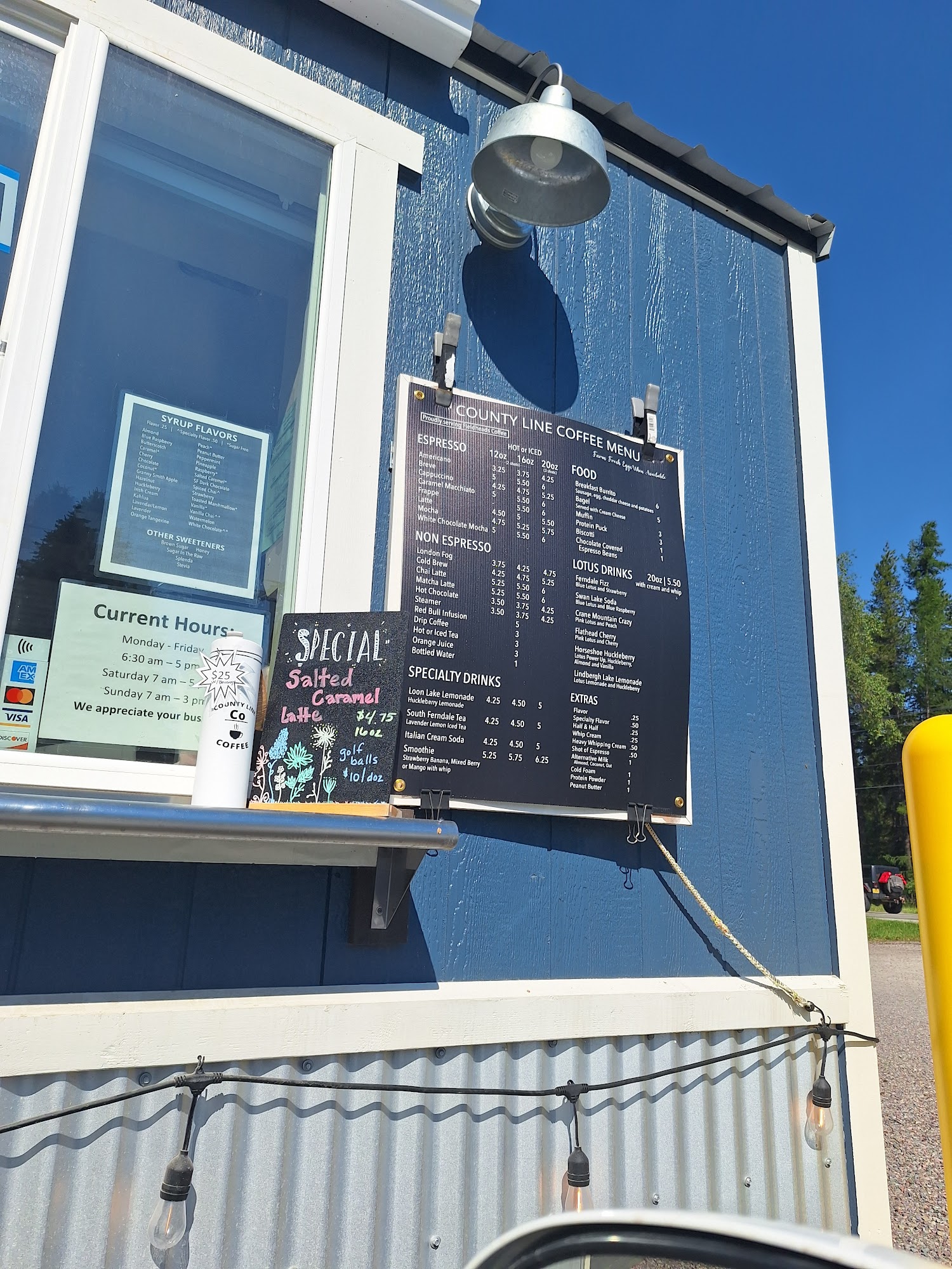 County Line Coffee Menu