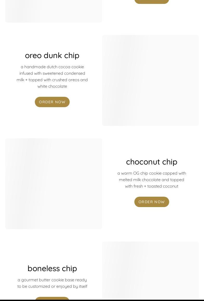 Chip Cookies Menu
