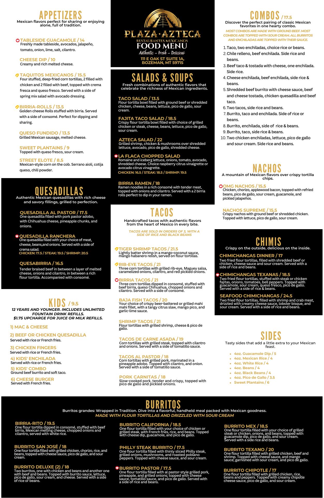 Wildrye Distilling Menu