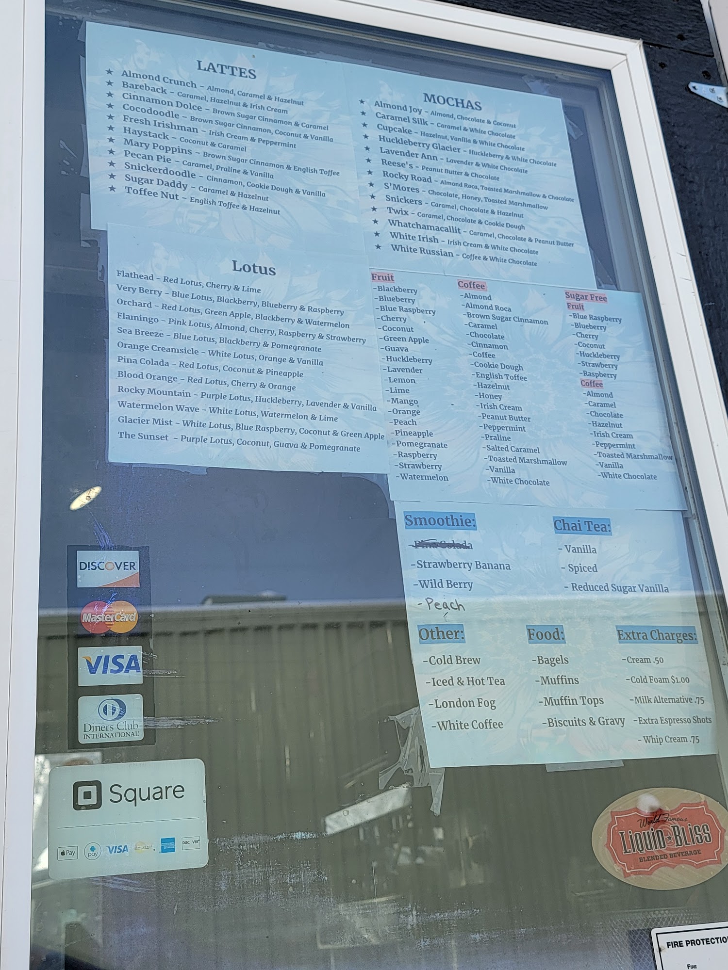 Ice Mocha Joint Menu