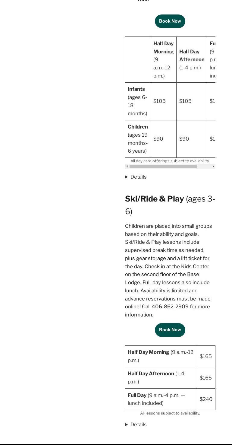 Base Lodge Coffee Bar Menu