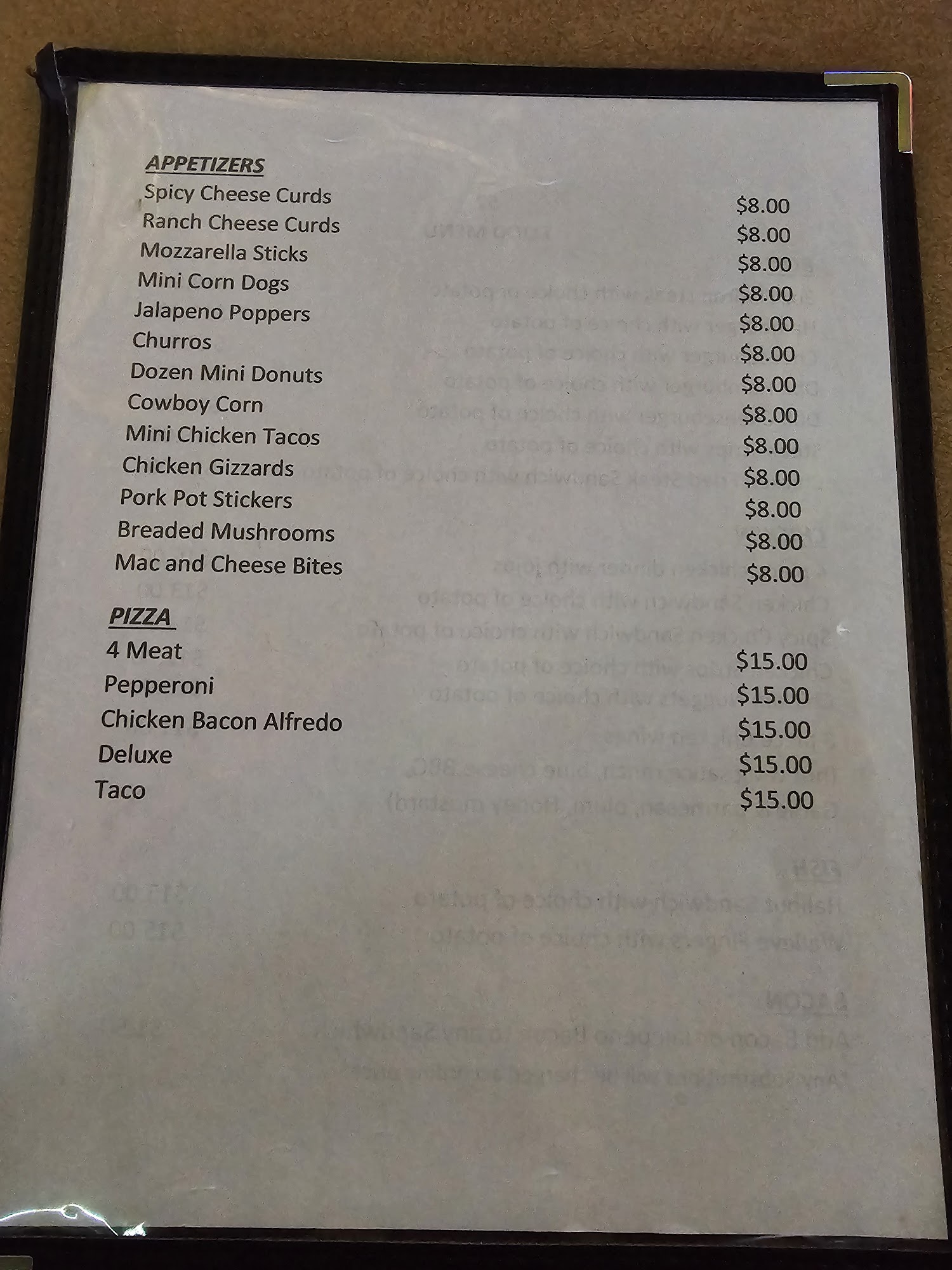 BAR 52 117 S Wibaux St Wibaux Mt Menu