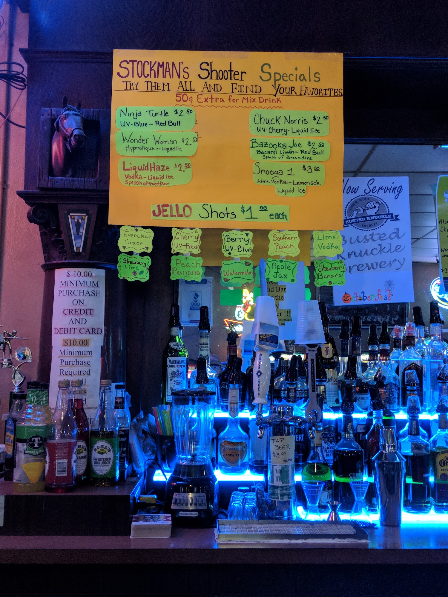 Stockman's 220 Club Menu