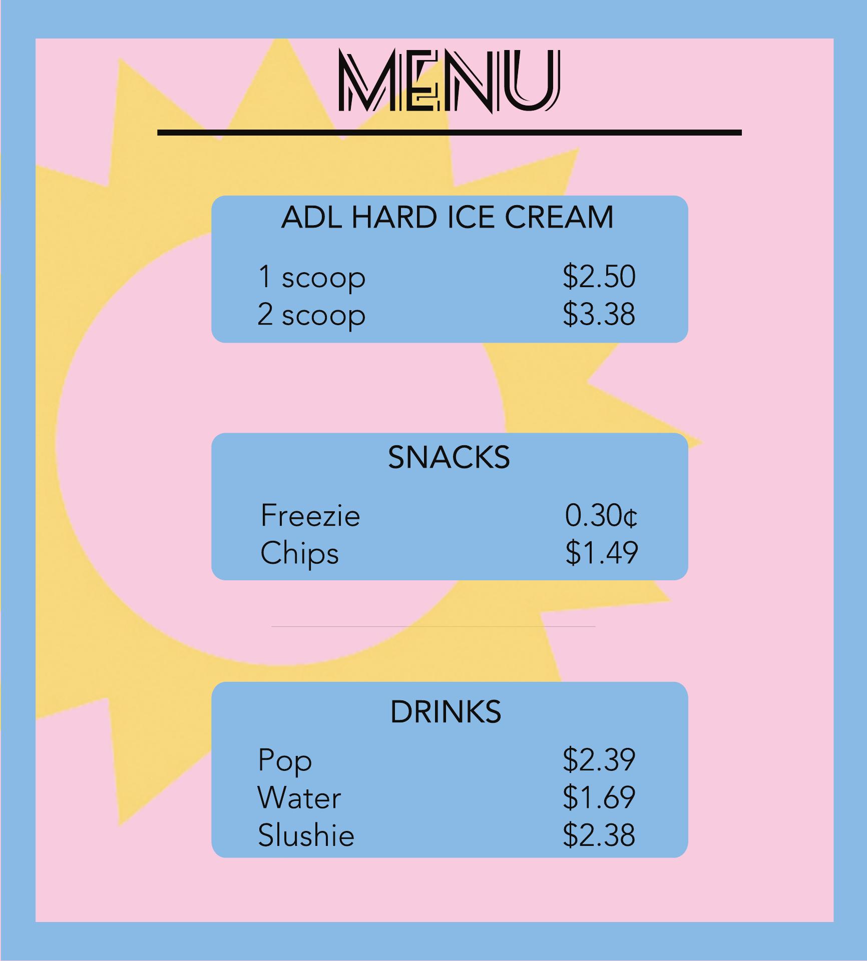 Twin Perks Cafe Menu