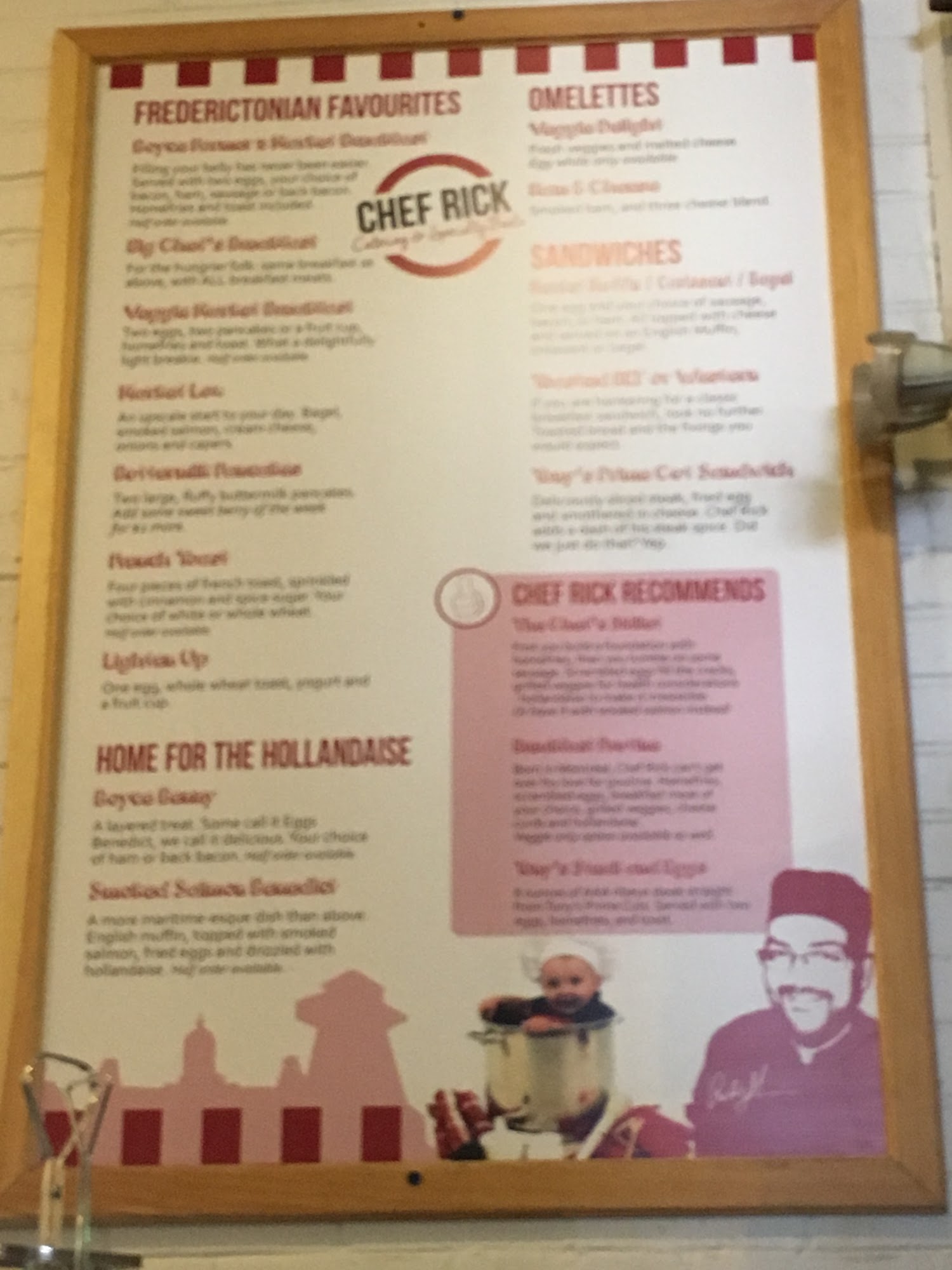 Chef Ricks Menu