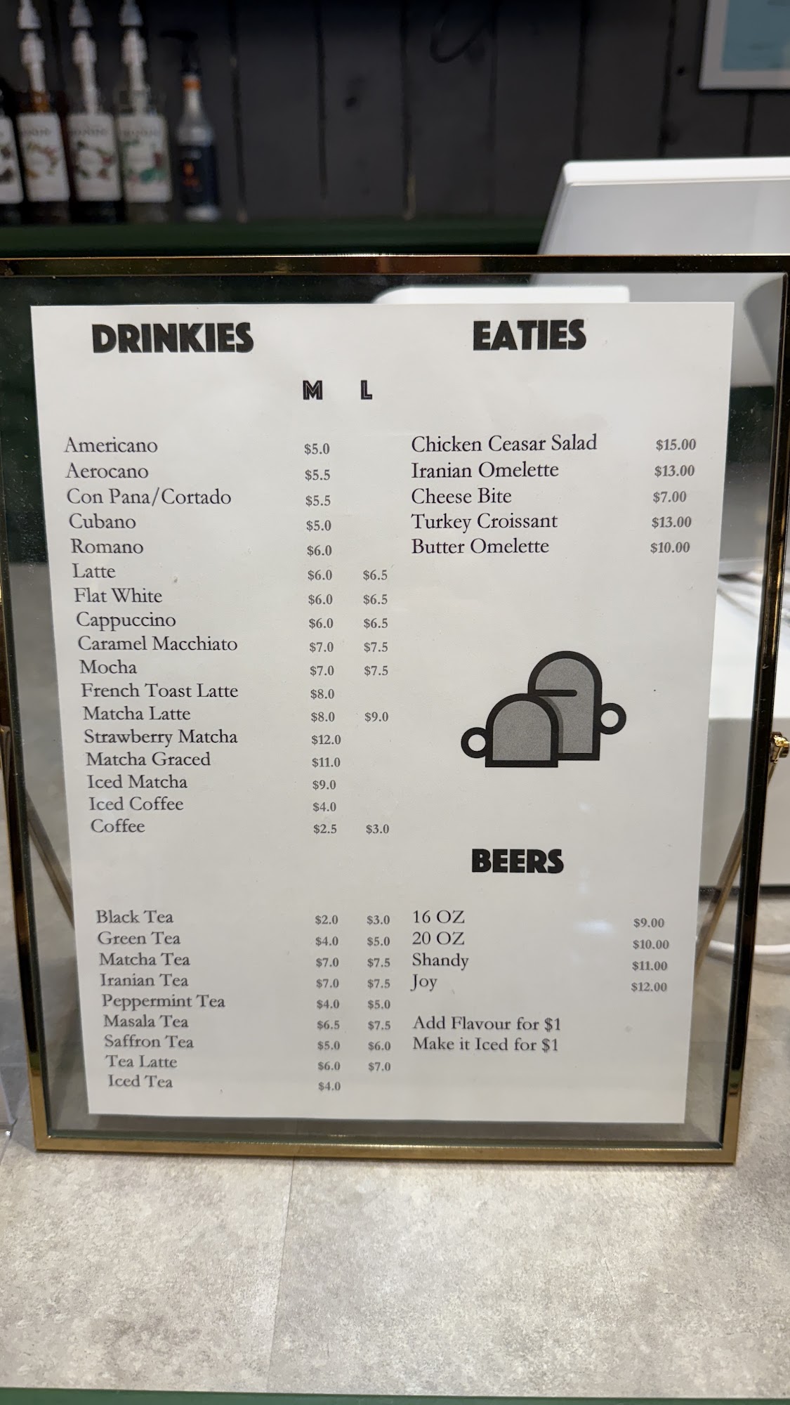 MA CAFE Menu