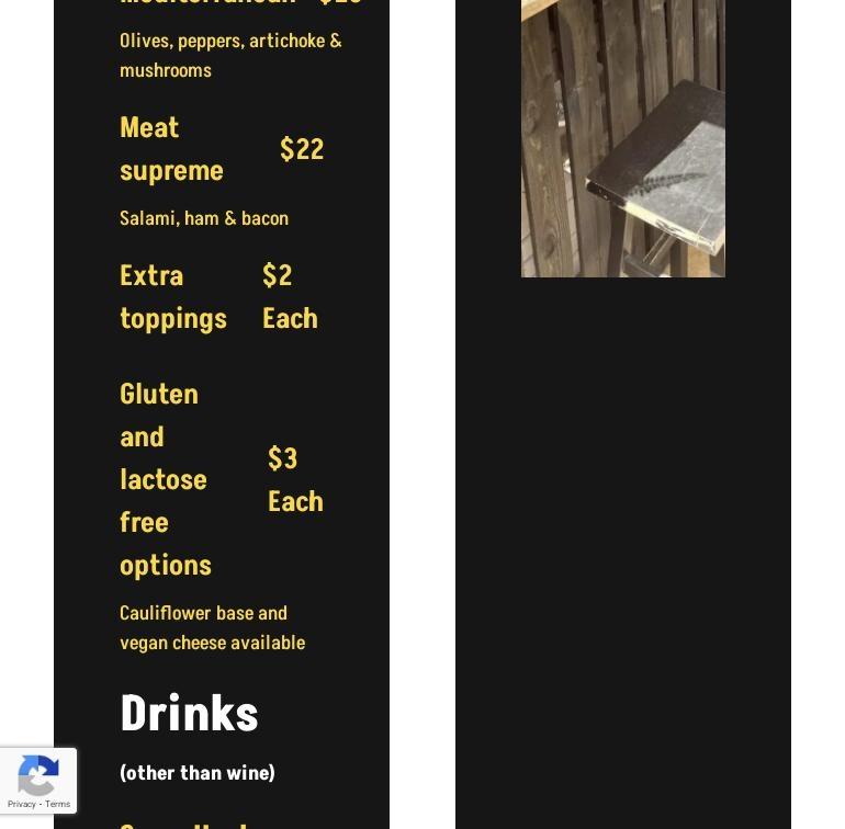 Crow & Vine Winery | Vignoble Menu