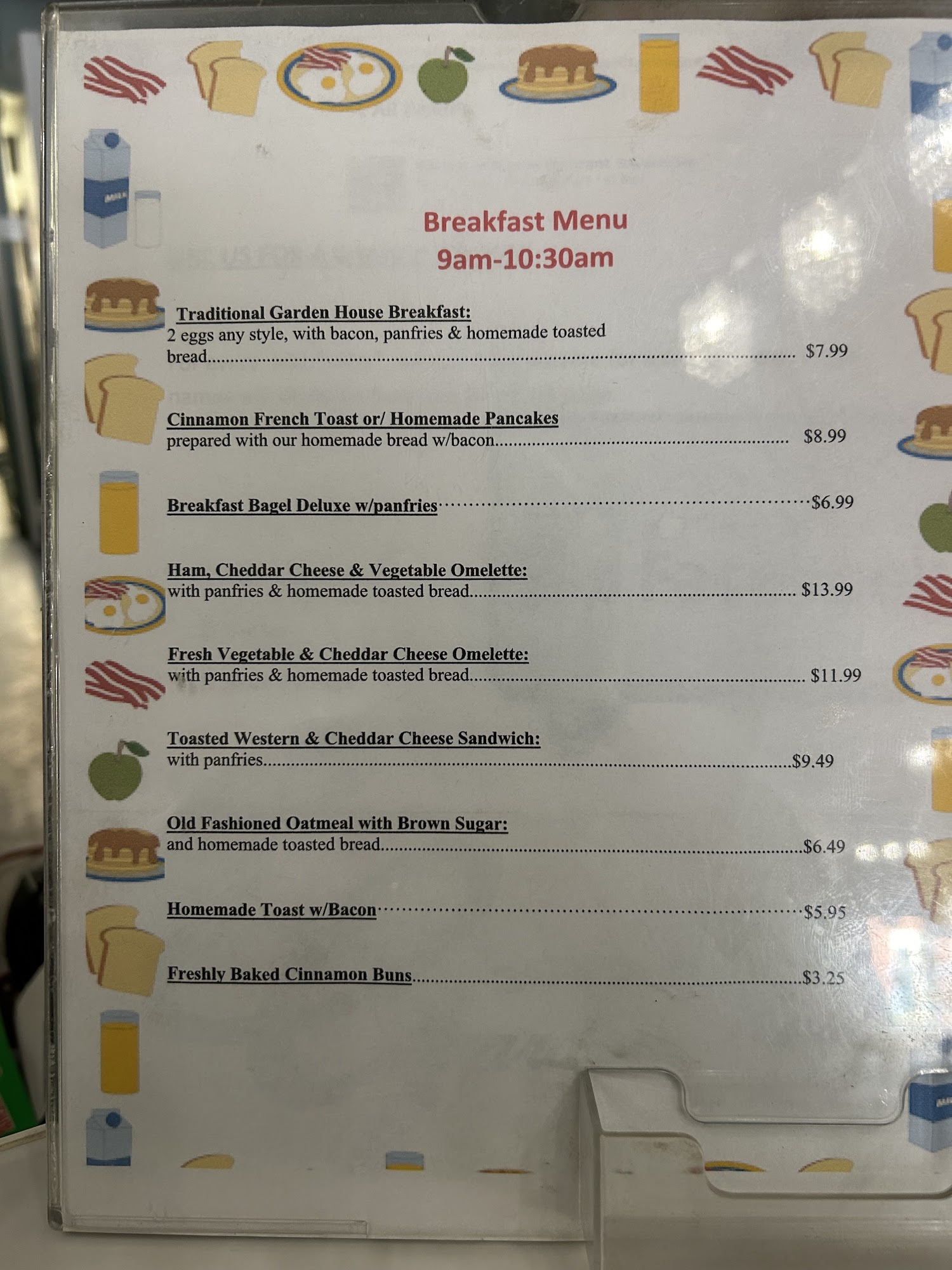 Garden House Restaurant & Catering Menu