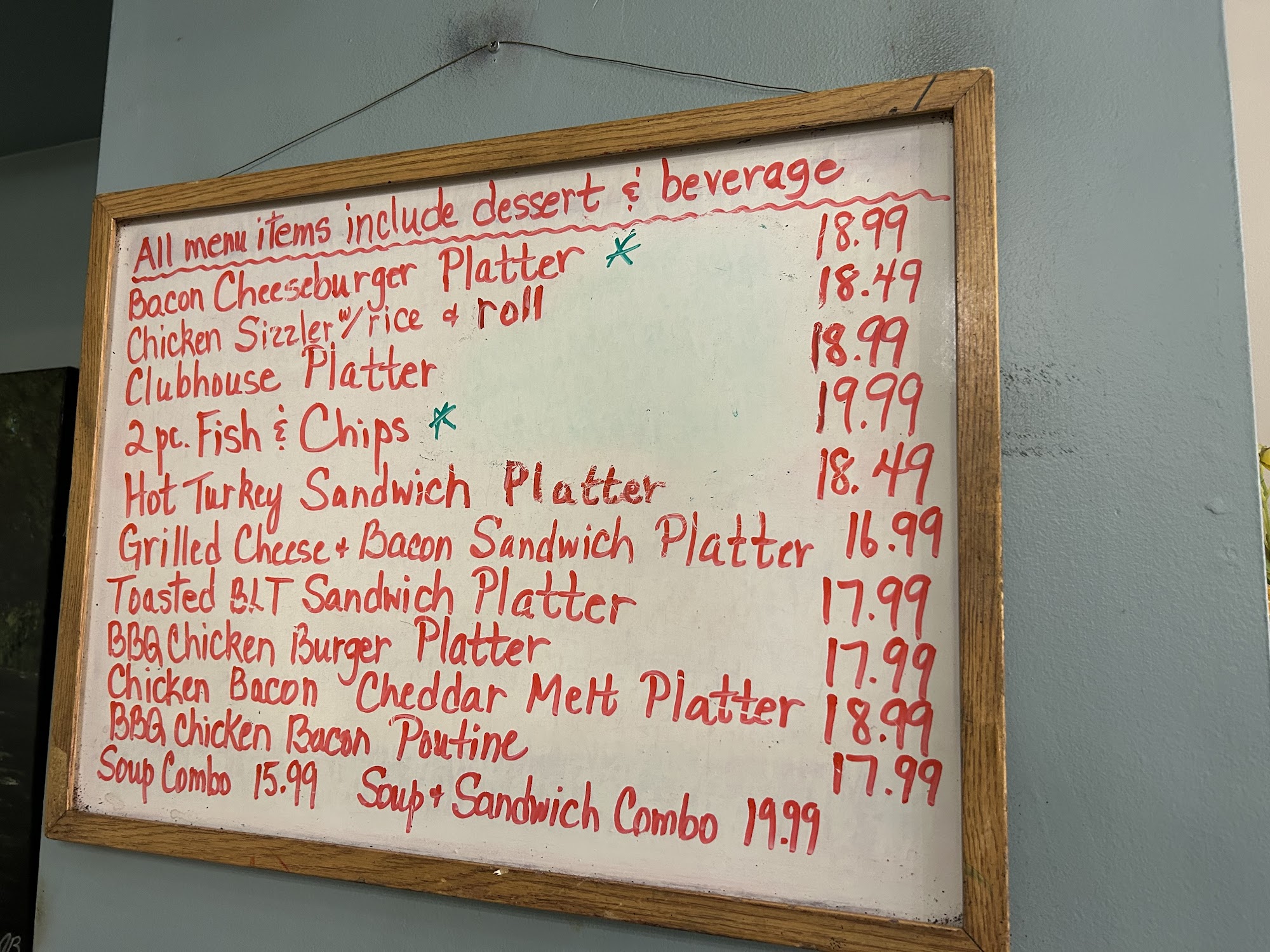 Garden House Restaurant & Catering Menu