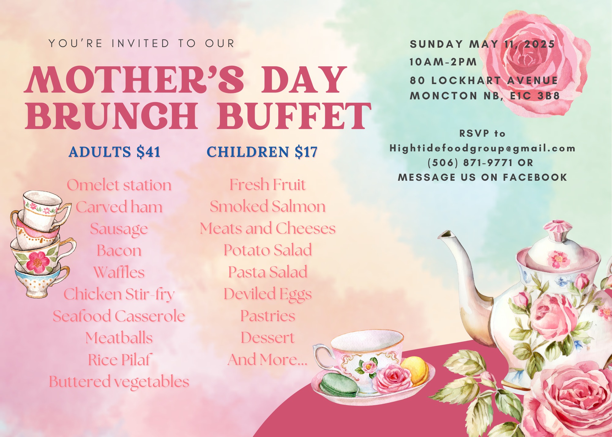 High Tide Food Group Inc. Menu