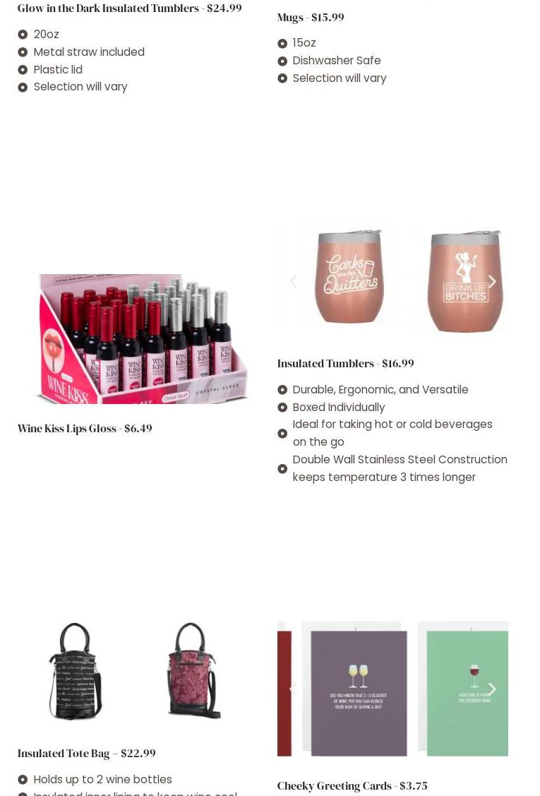 Winexpert Moncton Menu