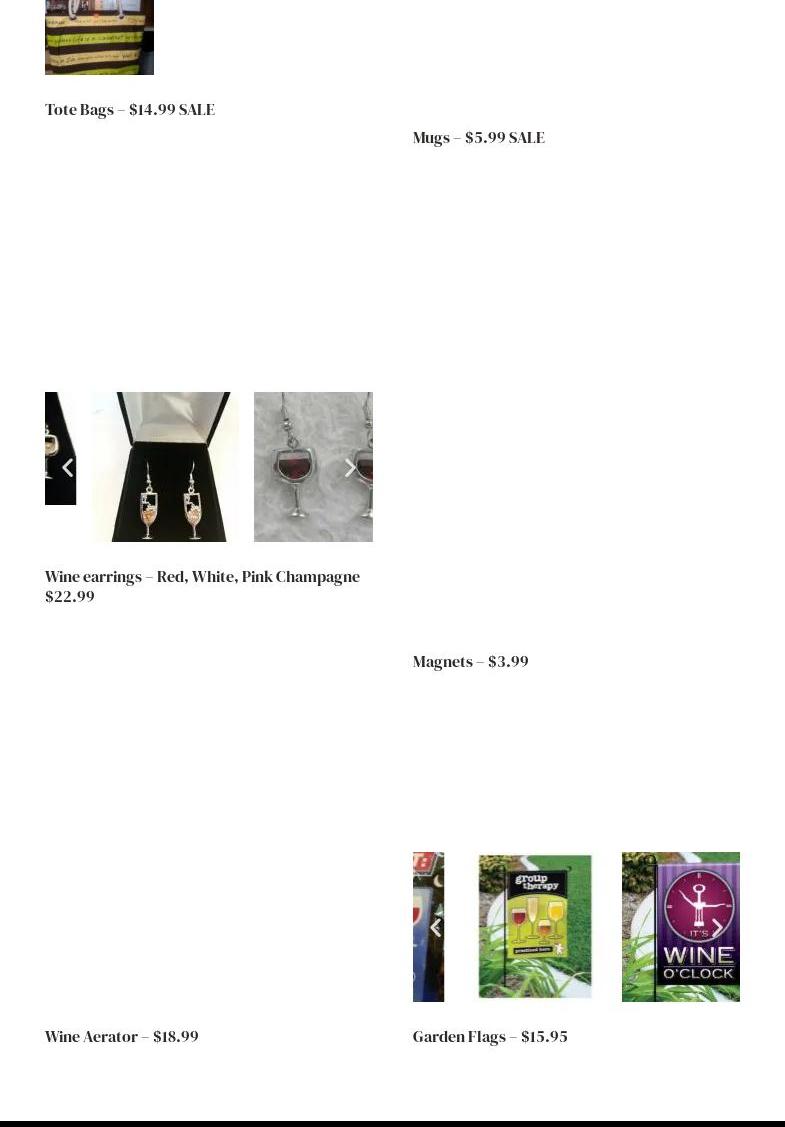 Winexpert Moncton Menu