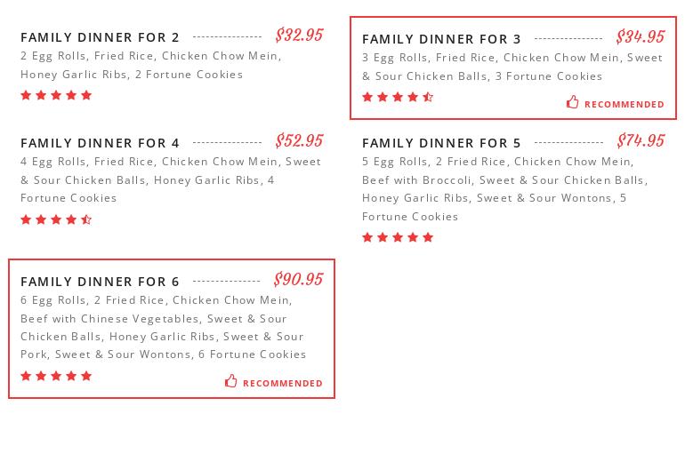 Wok's Taste Restaurant Menu