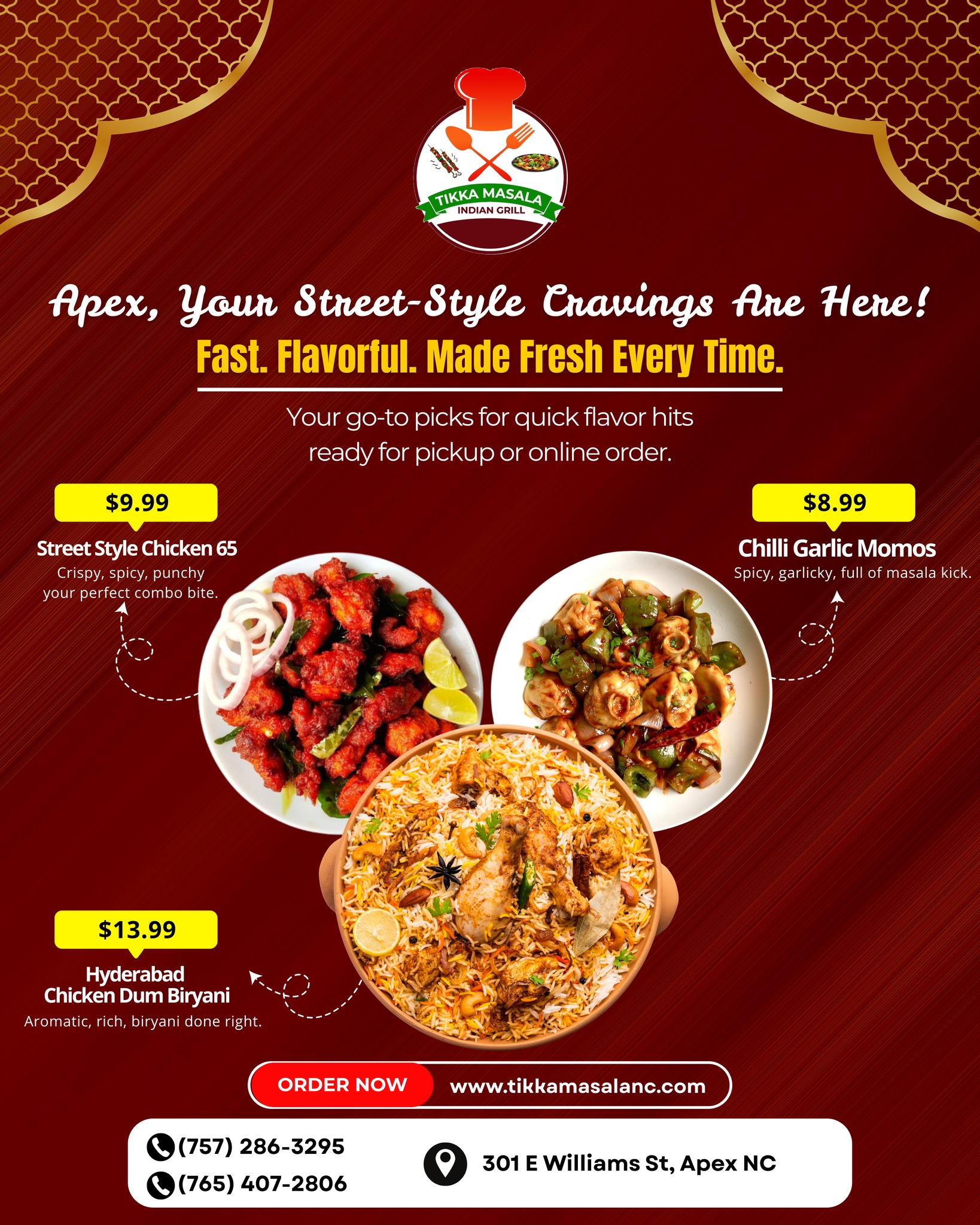 Tikka Masala Indian Grill Menu