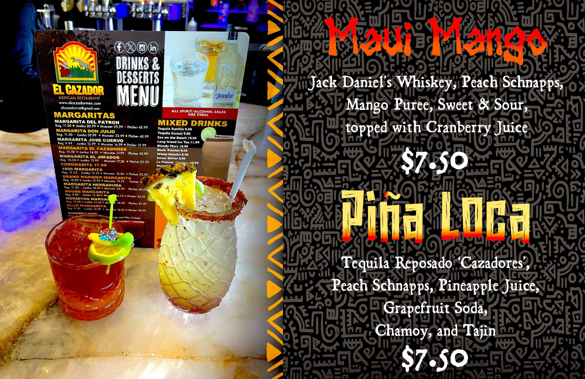 El Cazador Taqueria Menu