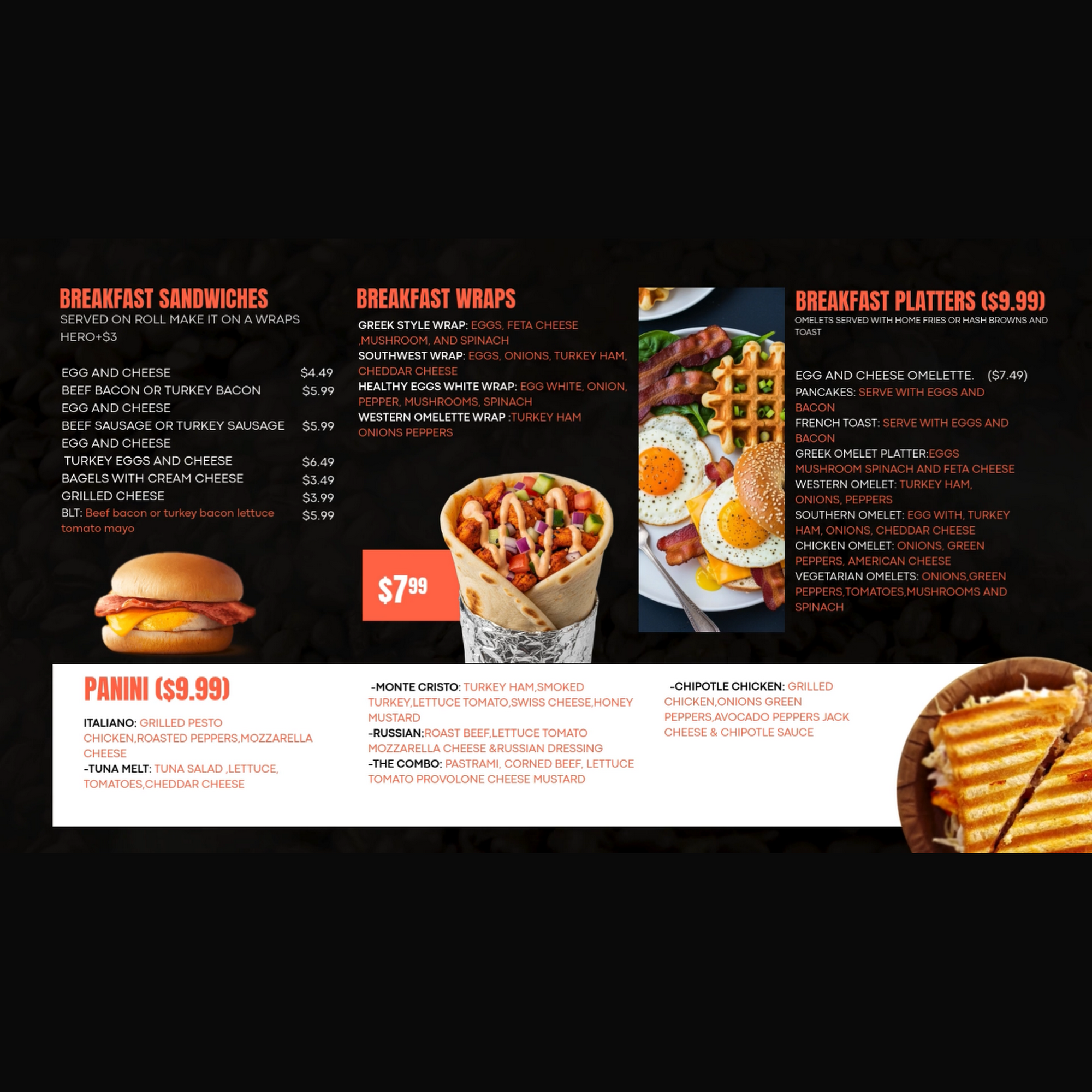 Prime Deli Sandwich Co. Menu