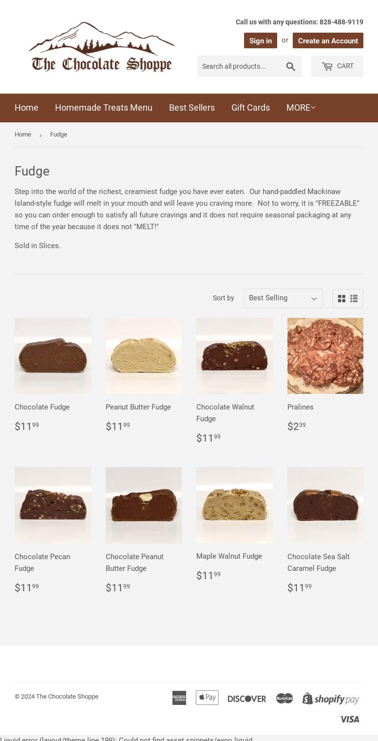 The Chocolate Shoppe Menu