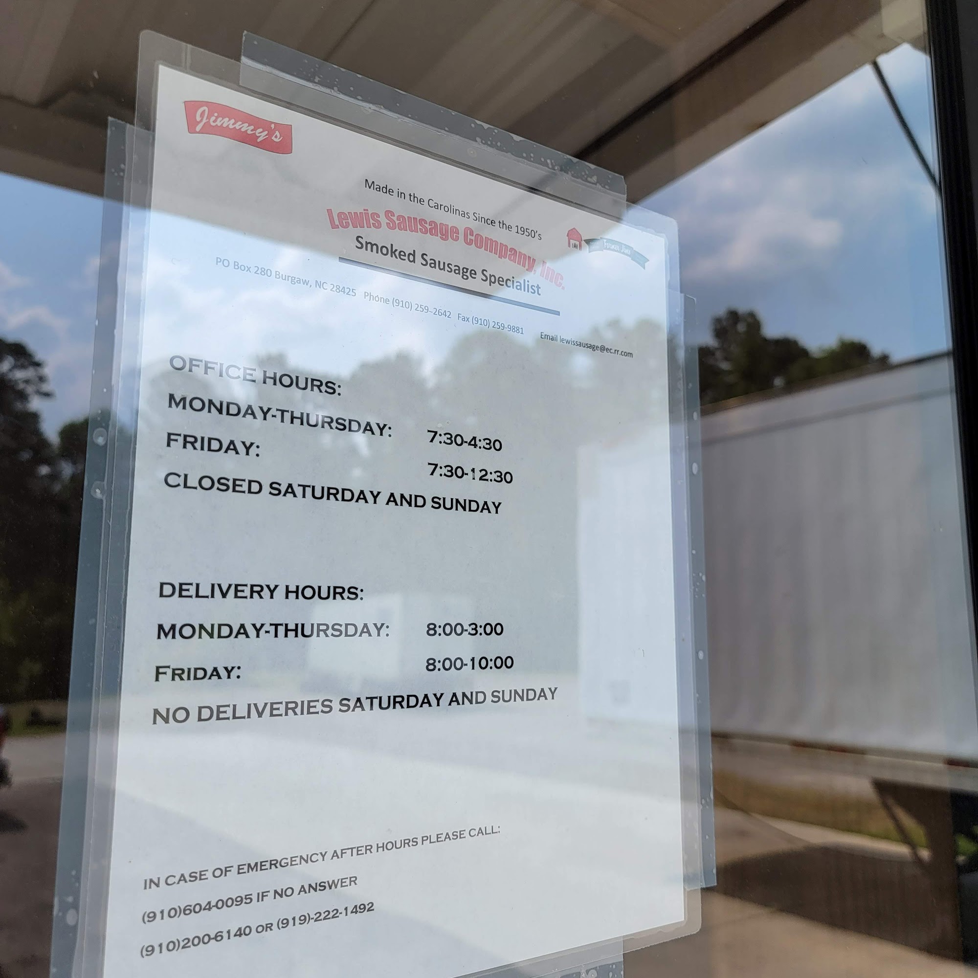 Lewis Sausage Co Burgaw