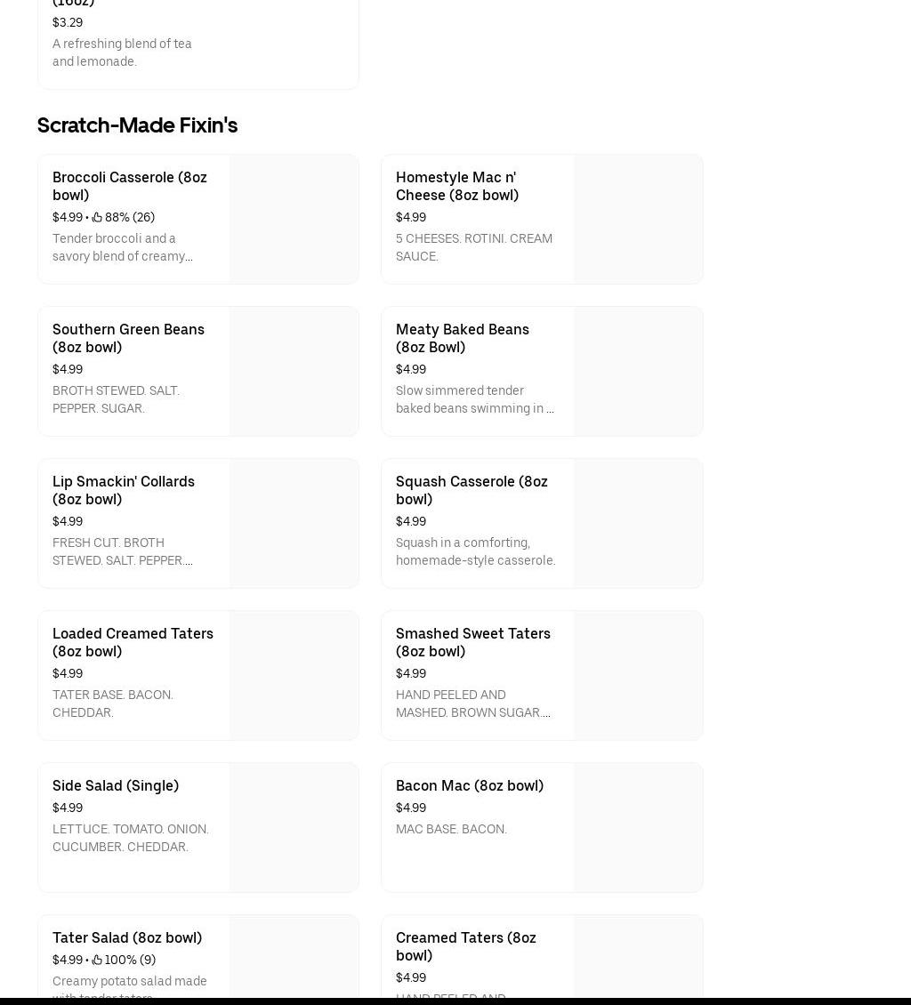 Southern Kitchen Menu